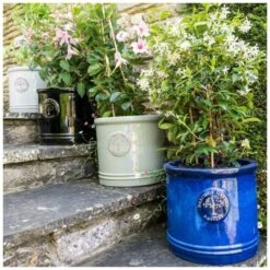 Woodlodge 30cm Mint Green Glazed Heritage Cylinder Pot -Hozelock Sales Store 5021346424485 2