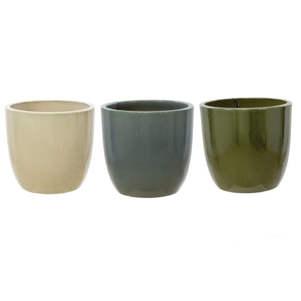Woodlodge 30cm Egg Glazed Pot (Choice Of 3) 3 Woodlodge 30cm Egg Glazed Pot (Choice Of 3)