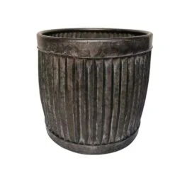 Woodlodge 30cm Rustic Pewter Churn Planter