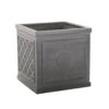 Woodlodge 27cm Black Regal Heritage Fibreclay Square Pot -Hozelock Sales Store 5021346501803