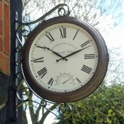 Outside In 15" Greenwich Station Wall Clock & Thermometer -Hozelock Sales Store 5050642006316 3
