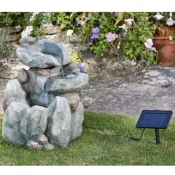 Smart Solar 51cm Rock Fall Solar Water Feature -Hozelock Sales Store 5050642007931 3