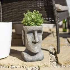 La Hacienda 26cm Resin Easter Island Head Planter 7 La Hacienda 26cm Resin Easter Island Head Planter -Hozelock Sales Store 5055025558239 3