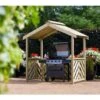 Woodshaw Hampton Wooden BBQ Shelter -Hozelock Sales Store 5055066420786