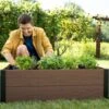 Keter 106cm Rectangular Garden Bed - Maple Brown 2 Keter 106cm Rectangular Garden Bed - Maple Brown -Hozelock Sales Store 7290112633521 2