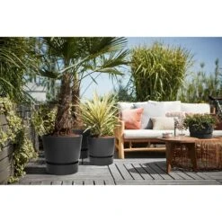 Elho 30cm Living Black Greenville Round Planter -Hozelock Sales Store 8711904332358 4