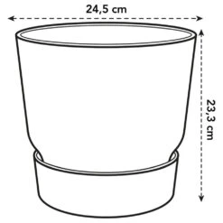 Elho 25cm Leaf Green Greenville Round Planter -Hozelock Sales Store 8711904332433 3