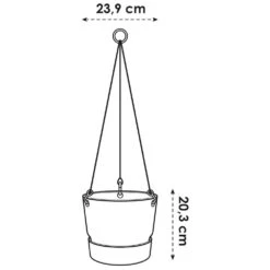 Elho 24cm Leaf Green Greenville Hanging Basket Planter 9 Elho 24cm Leaf Green Greenville Hanging Basket Planter -Hozelock Sales Store 8711904332440 3
