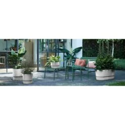 Elho 25cm Living Concrete Greenville Round Planter -Hozelock Sales Store 8711904345716 4