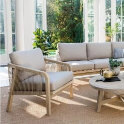 Kettler Cora Rope Lounge Wooden Armchair (Pair) -Hozelock Sales Store 9333190256874 3